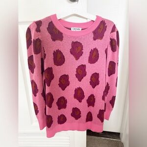CROSBY hot pink leopard sweater!